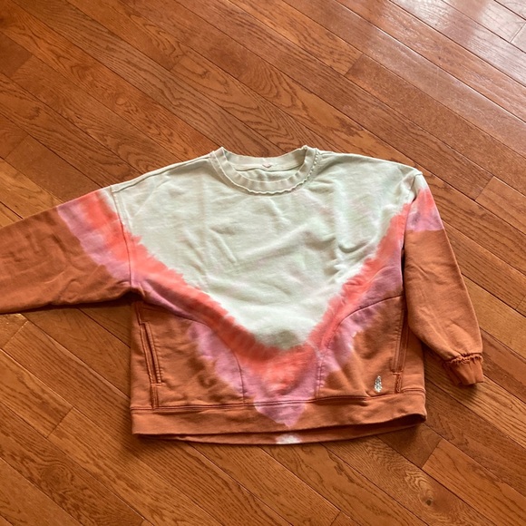 free people movement Tops - FP Movement by Free People Tie-Dye Sweatshirt with pockets